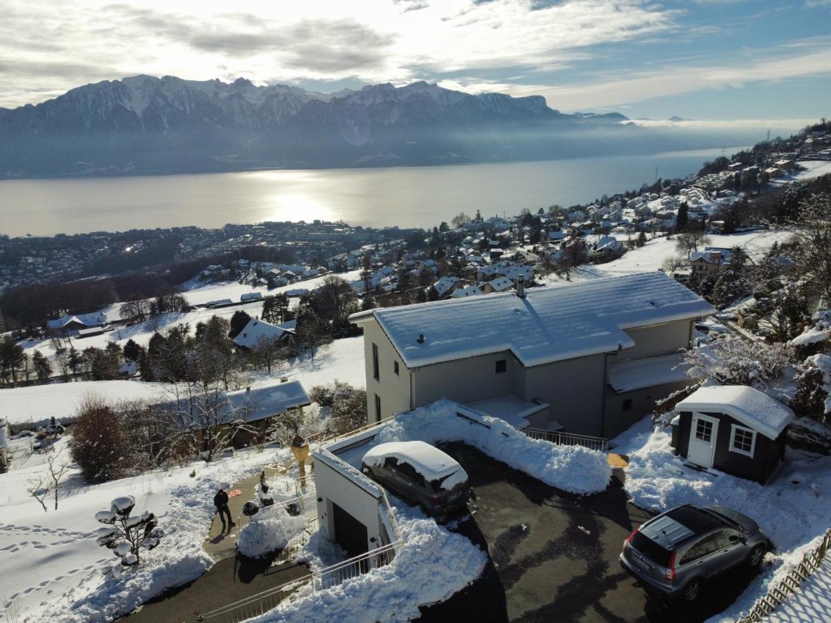 Appartement Moderne Avec Vue Panoramique A Jongny Proche De Montreux Екстериор снимка