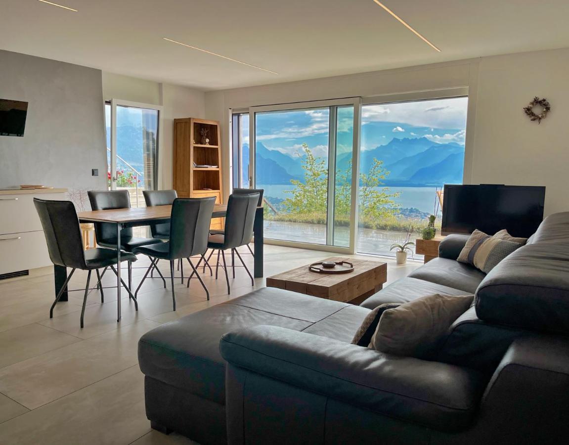 Appartement Moderne Avec Vue Panoramique A Jongny Proche De Montreux Екстериор снимка